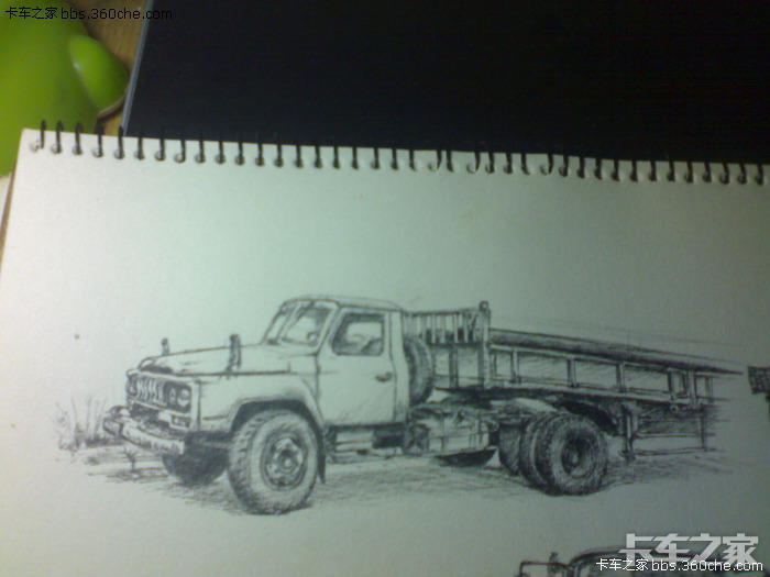 卡车绘画东风系列都是经典车型