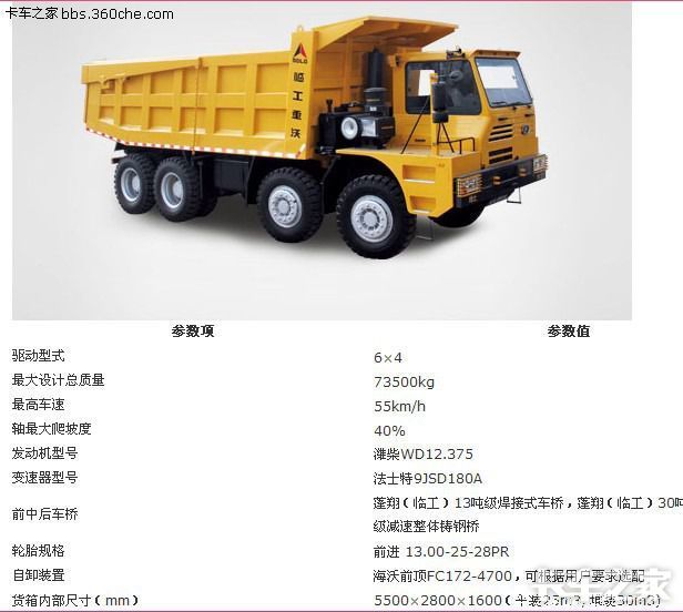 临工宽体矿用车