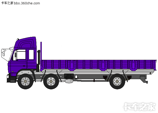 卡车绘画东风紫罗兰牵引车