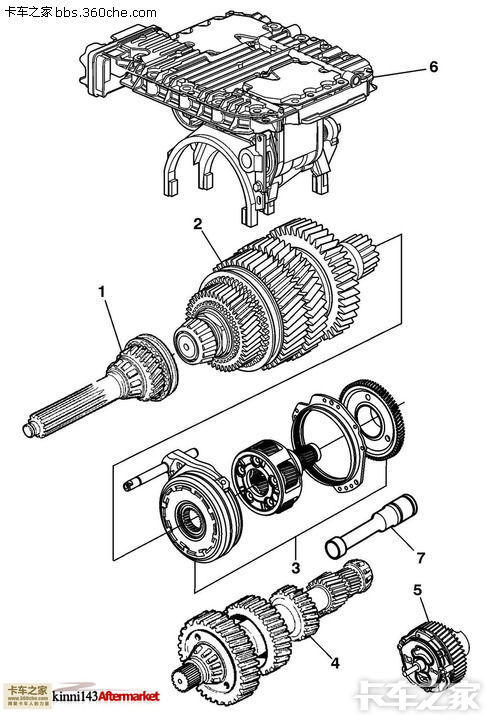 volvo 上一代i-shift 12档amt变速箱部分结构分析
