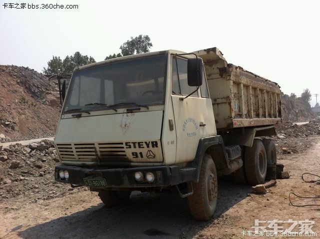 一代经典重汽斯太尔1491自卸车这可是早期密集格子前脸的哦