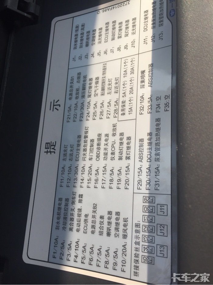 请教卡油,j6l点烟器的保险丝是哪个,什么编号