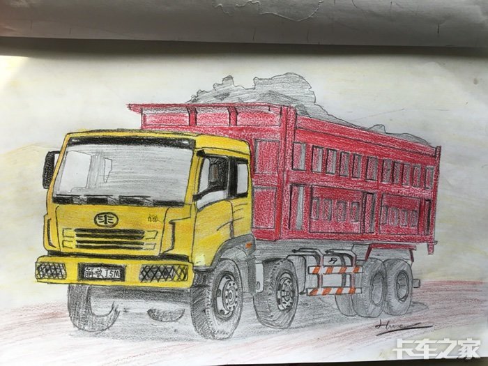 手绘解放j5 _ 卡车之家论坛