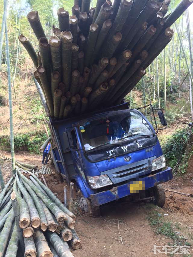 铁武林四驱农用车拉毛竹