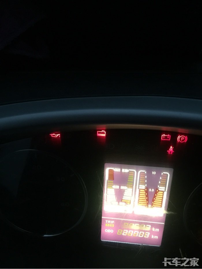 豪沃统帅轻卡故障灯报警