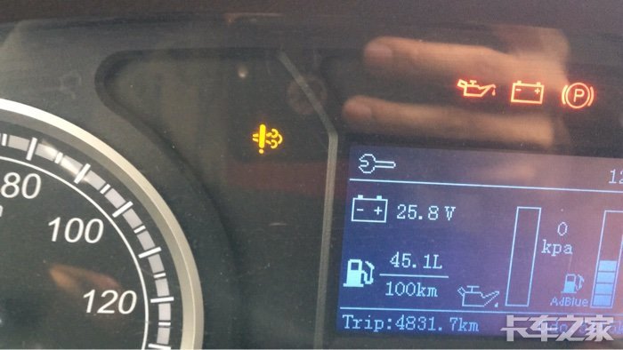 柳汽乘龙h7520仪表盘指示灯