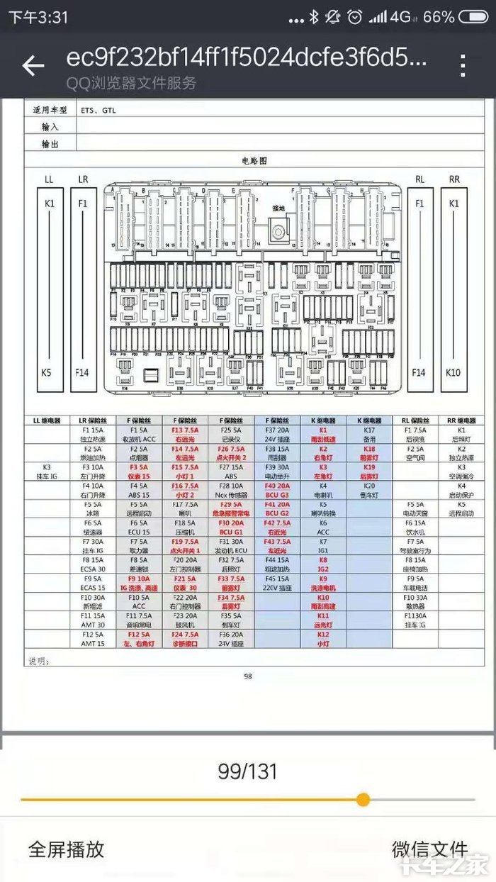 欧曼保险盒图 对照表图片