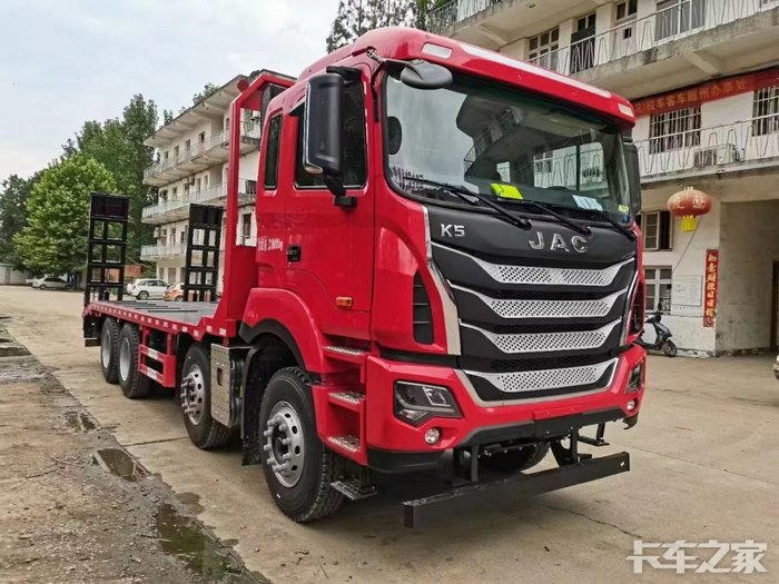 国六江淮k5前四后八平板拖车