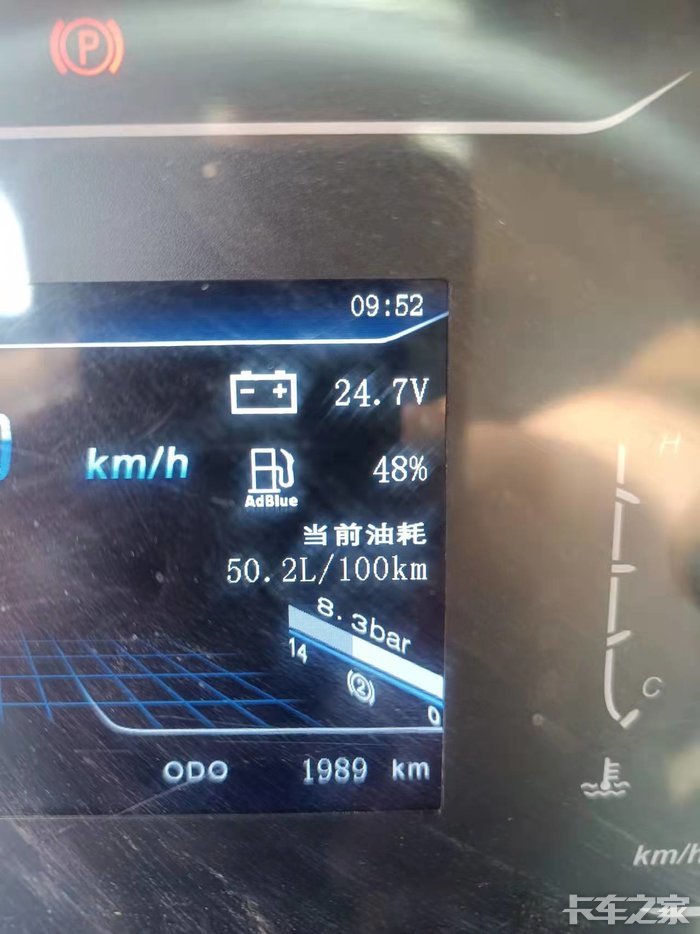 02德龙x5000尿素显示表在哪里显示