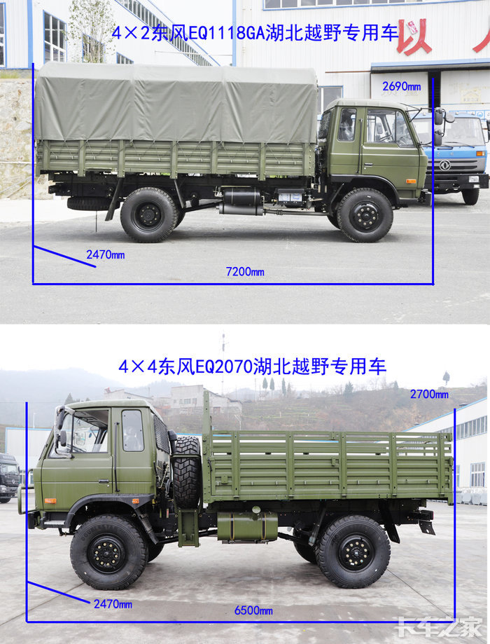 快来get一下东风军车eq2070与eq1118ga找不同
